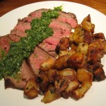 Tri-Tip with Chimichurri Sauce & Oven Fried Potatoes