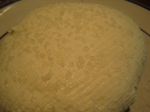 Fresh Paneer Cheese with Coarse Salt