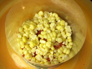 A layer of corn