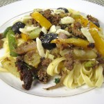 Fresh Linguine with Peppers, Fennel & Italian Sausages