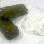 Stuffed Grape Leaves with Tzatziki Sauce