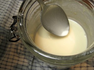 Stirring the Sourdough Starter