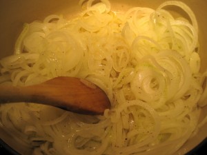 Cooking onions