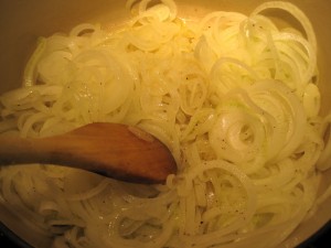 Cooking onions