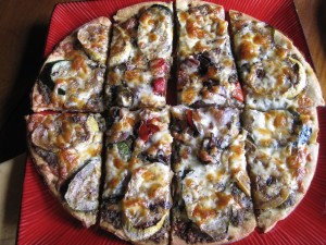 Pesto Pizza with Veggies