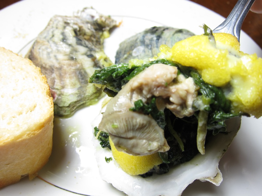 Eating Oysters Rockefeller Eating Oysters Rockefeller