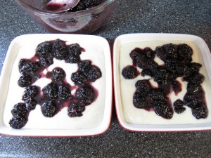 Fresh Blackberry Cobbler ready for the oven