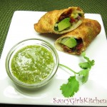 Avocado Eggrolls with Cilantro Sauce