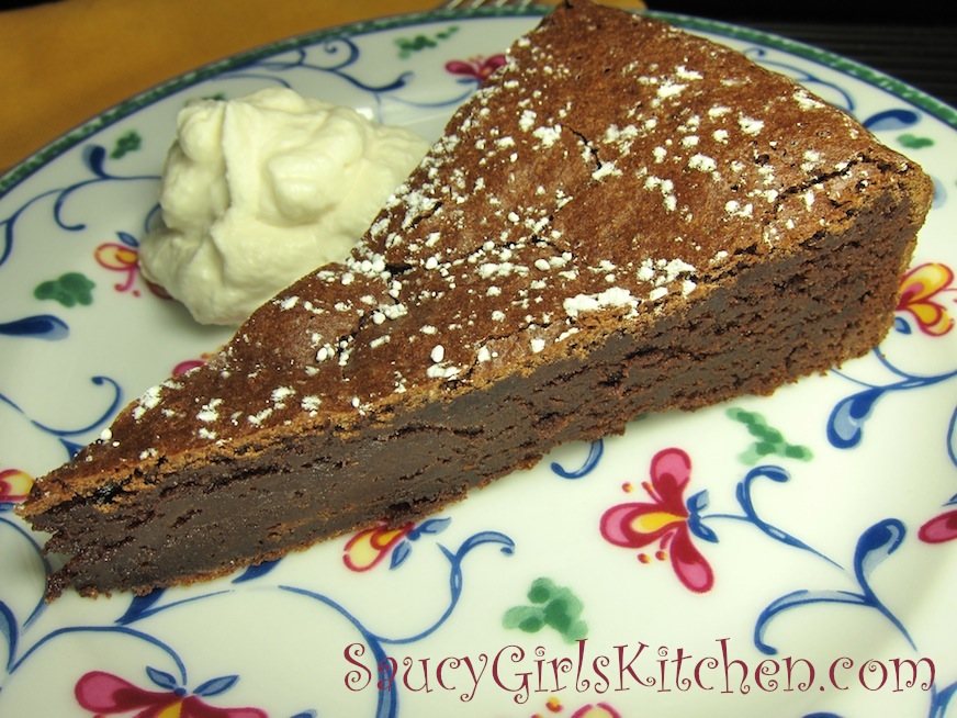 Flourless Chocolate Cake with Fresh Whipped Cream