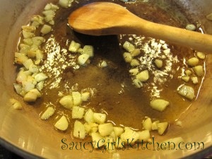 Saute the garlic