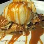 Apple Crostata with Praline Ice Cream and Caramel Sauce