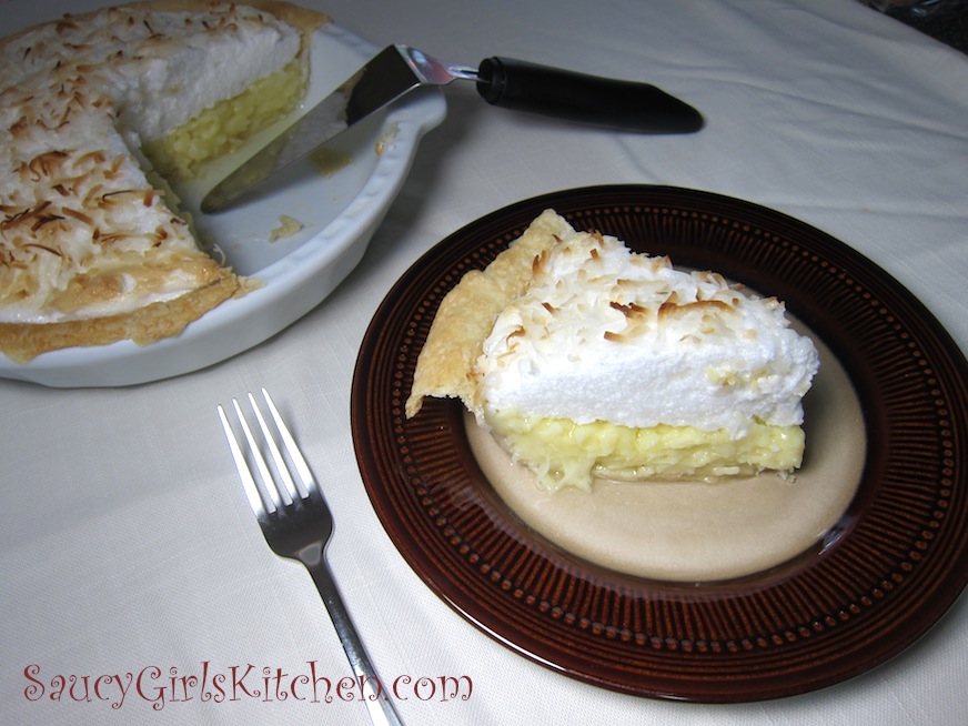 A slice of Coconut Cream Pie