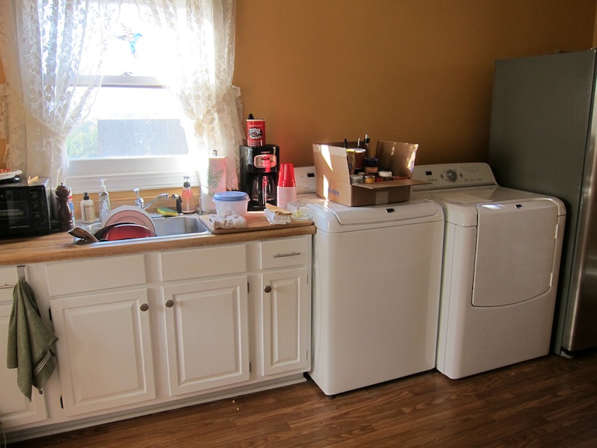 The laundry room before cabinetry