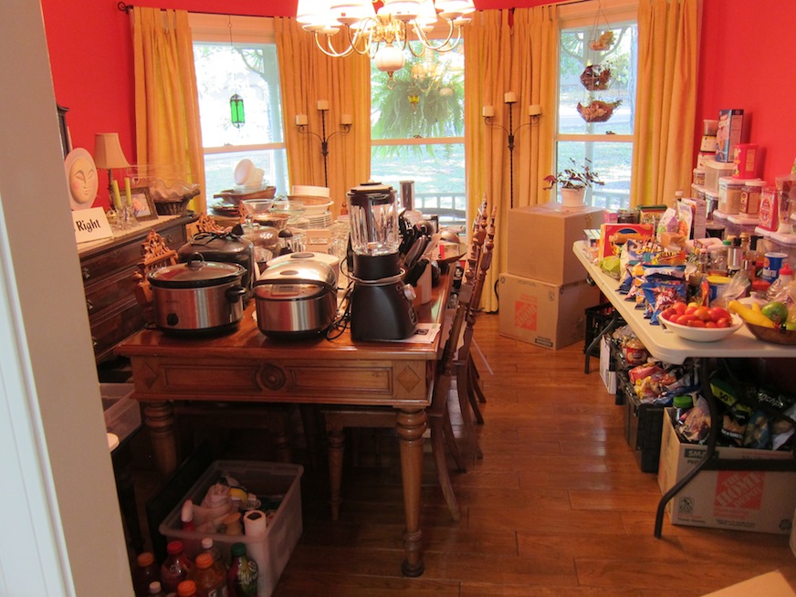 Dining Room with Kitchen items