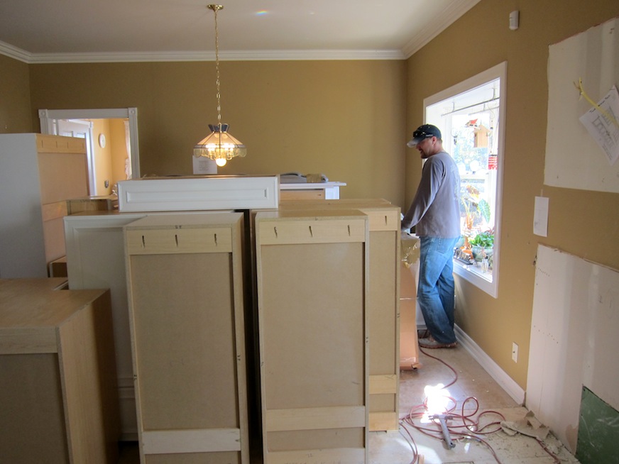 kitchen cabinets with John, the cabinet installer