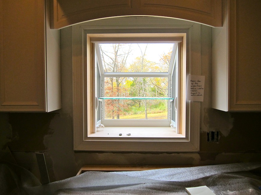 New Garden Window With Cabinets Beside And Trim Above Saucy