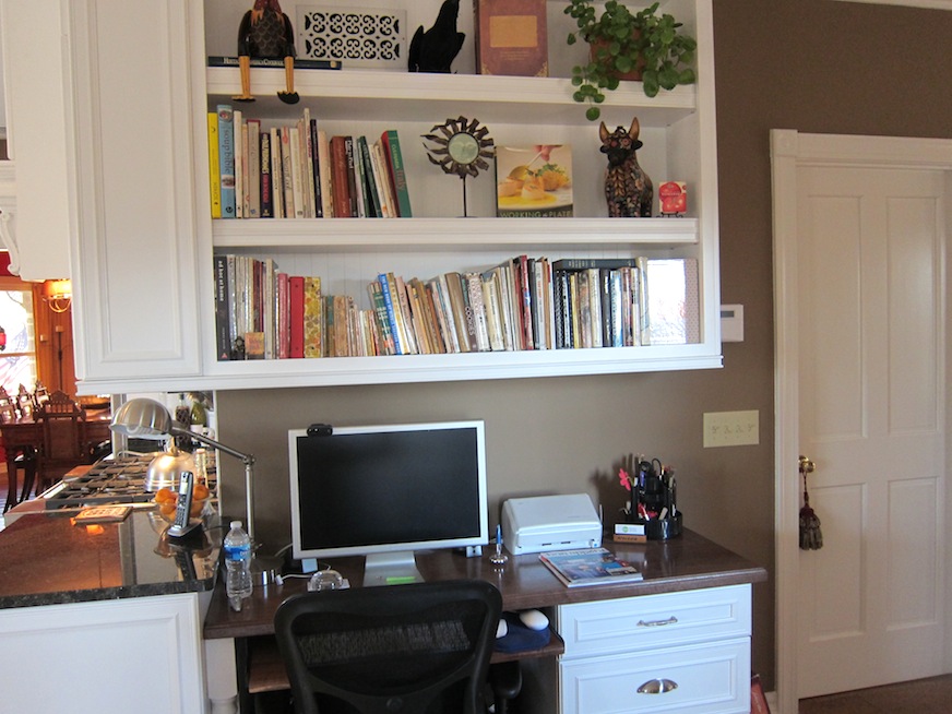 My desk and book shelves 