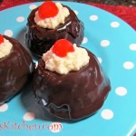 Mini Chocolate Almond Bundt Cakes with Almond Cream