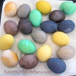 naturally colored eggs for Easter