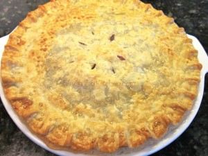 Fresh Blueberry Pie just out of the oven
