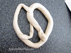 pretzel before baking