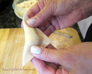 Totally sealing the Potato Bacon Wonton