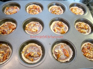 Mini Pecan Pastries ready for the oven