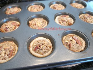 baked Mini Pecan Pastries, cooling down