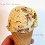 Homemade Butter Pecan Ice Cream Cone