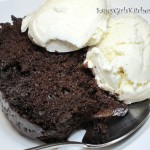 Chocolate Kahlua Cake with Vanilla Bean Ice Cream