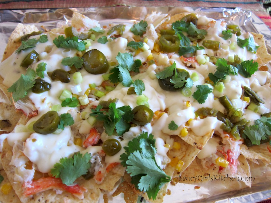 Crab Nachos with Pepper Jack Bechamel Sauce | Great food ~ it's really ...